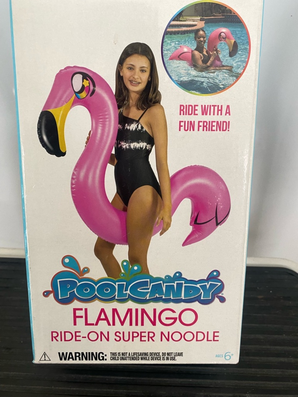 PoolCandy Flamingo Ride-On Super Noodle - Pink